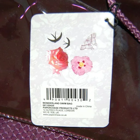 Paperchase Wonderland 2013, Back to School Purple Backpack, 12" Wide x 17" Tall - Picture 5 of 10